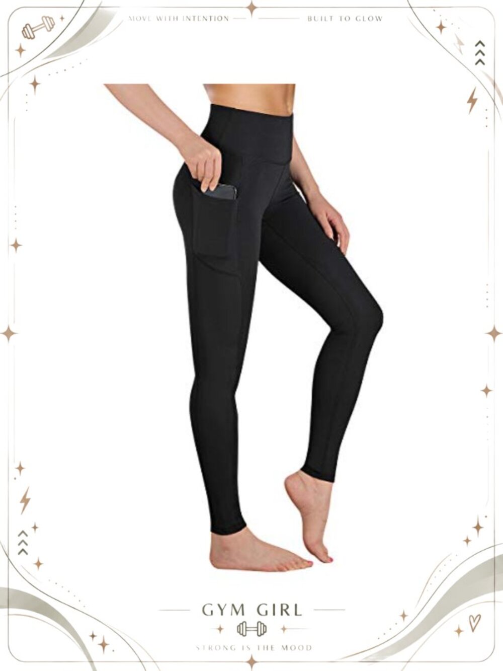 High Waist Yoga Leggings with Pockets Tummy Control Workout Tights